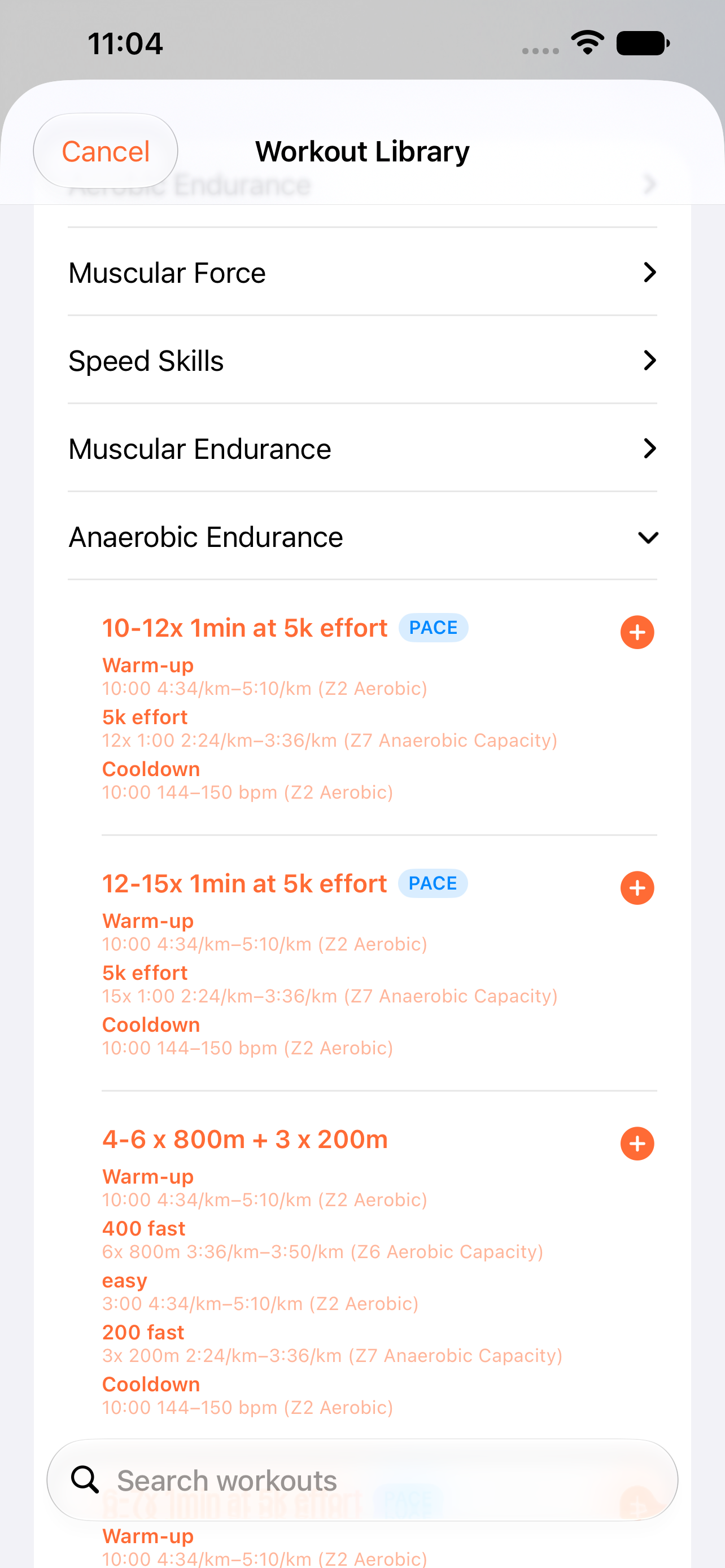 42Runs structured workout library